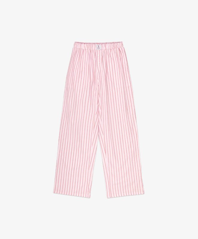 Parke Frill Boxer Pants Light Pink Stripe