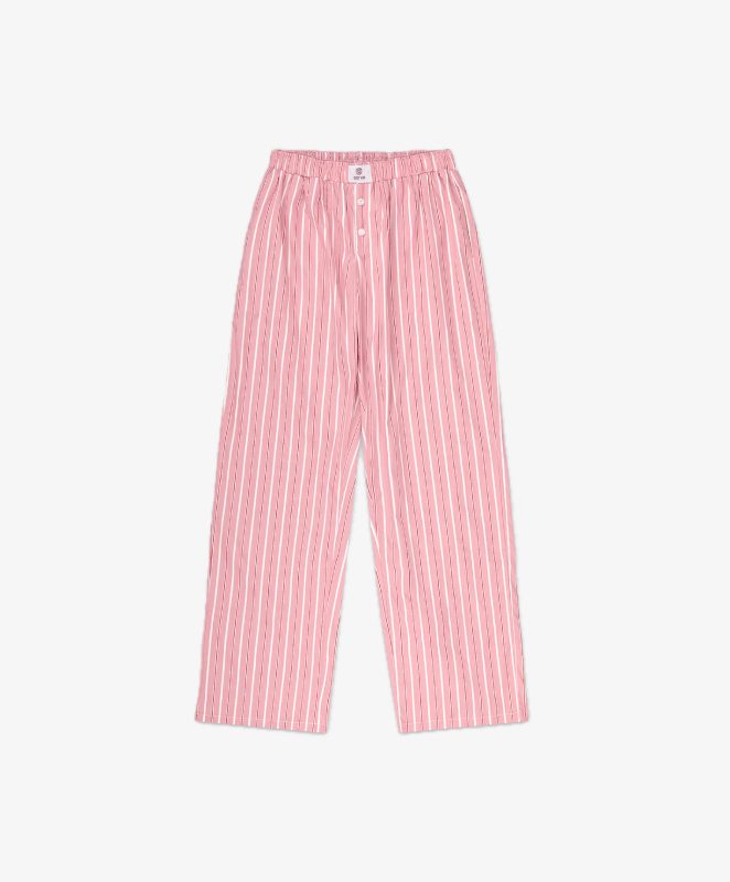 Parke Frill Boxer Pants Light Pink Stripe